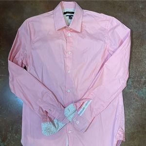 Tahari Stretch Long Sleeve Dress Shirt Pink Size M